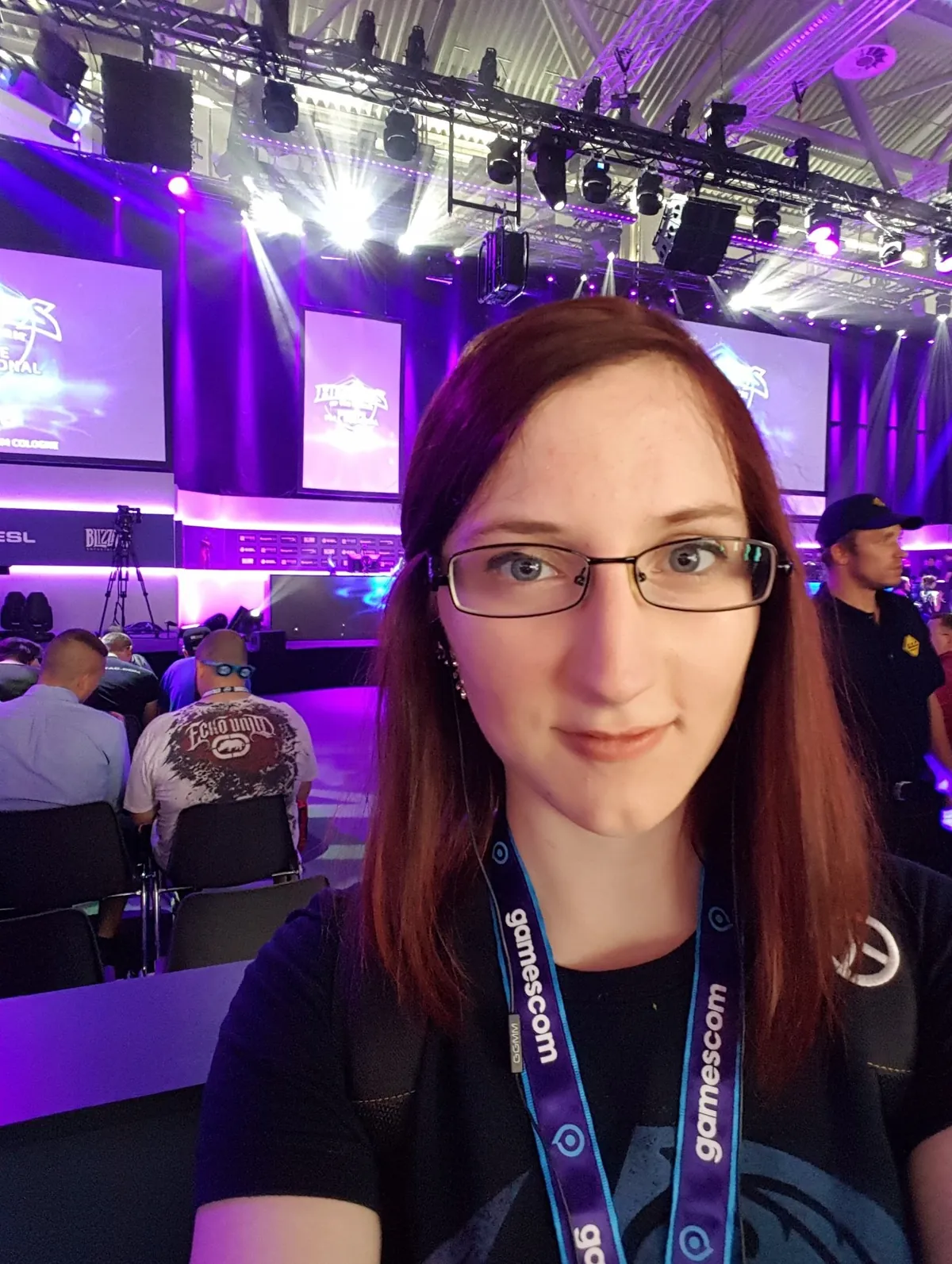 Kris at the Heroes of the Storm event at gamescom